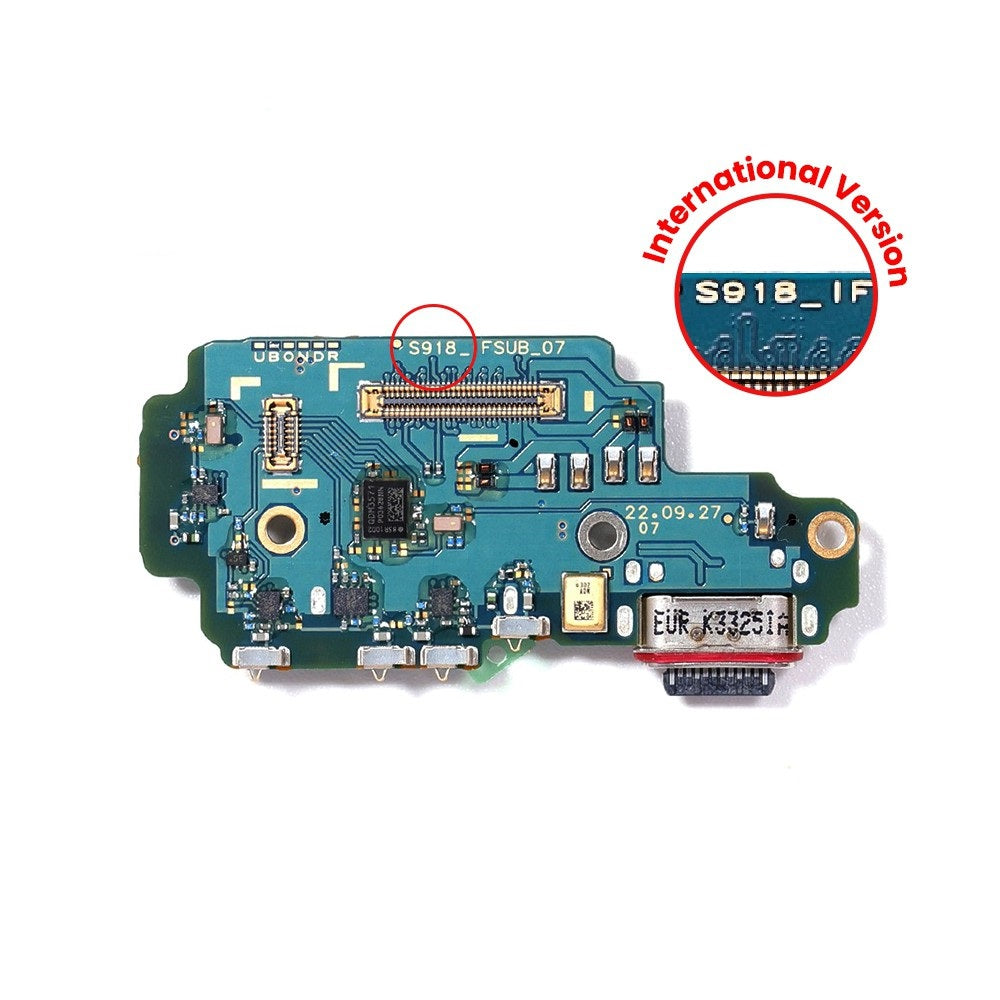 Charging Port Board for Samsung Galaxy S23 Ultra S918B GH96-15782A (Gold) Charging Port Board for Samsung Galaxy S23 Ultra S918B GH96-15782A (Gold)